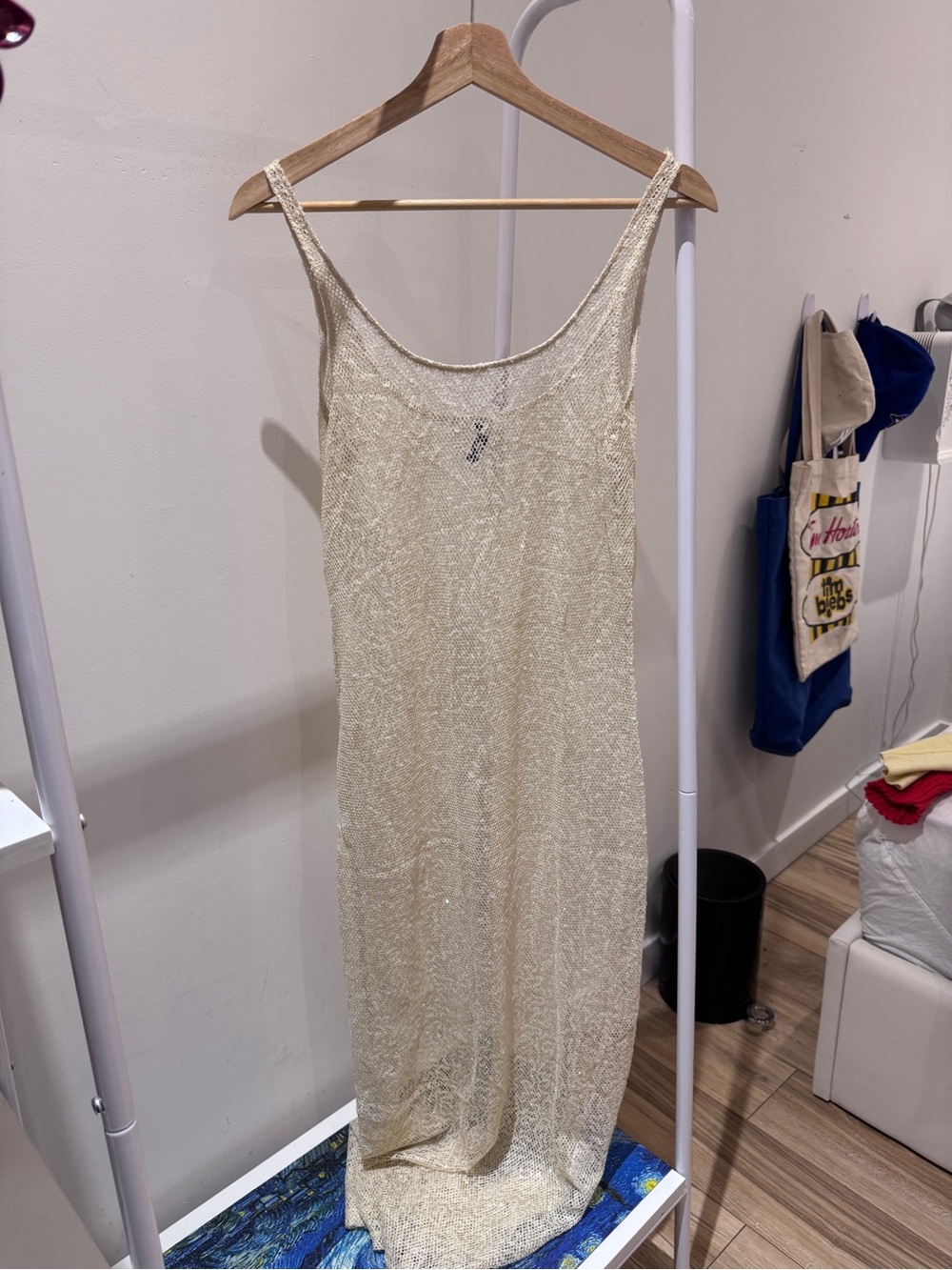 H&M Cream Sparkle Knit Tank